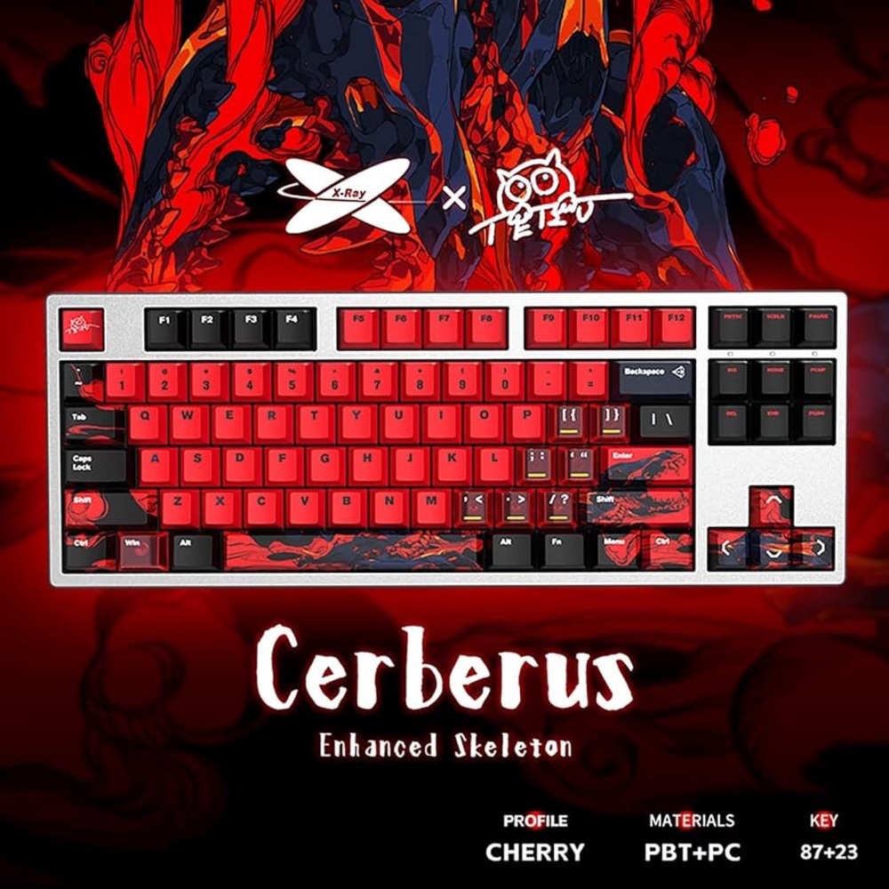 Cerberus Gaming Keyboard - Red and Black